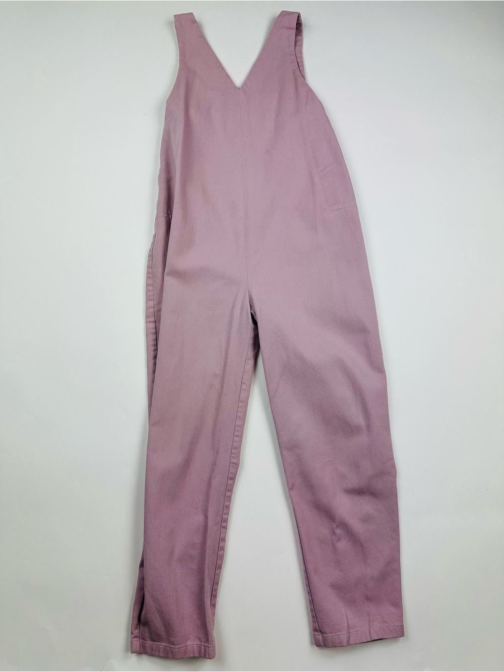 Meg Lavender Twill Cotton Relaxed Fit Jumpsuit Size Medium